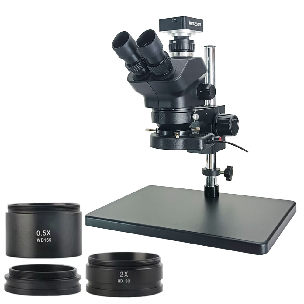 Stereo Trinocular Microscope Pcb - 3.5X-100X Simul Focal Trinoculaire Stereomicroscoop 4K