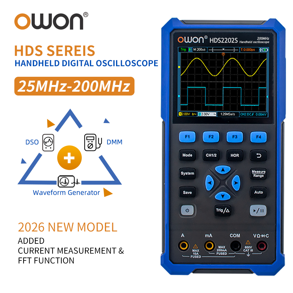 Digital Storage Oscilloscope 100Mhz - OWON HDS200-serie draagbare digitale oscilloscoop, draagbare