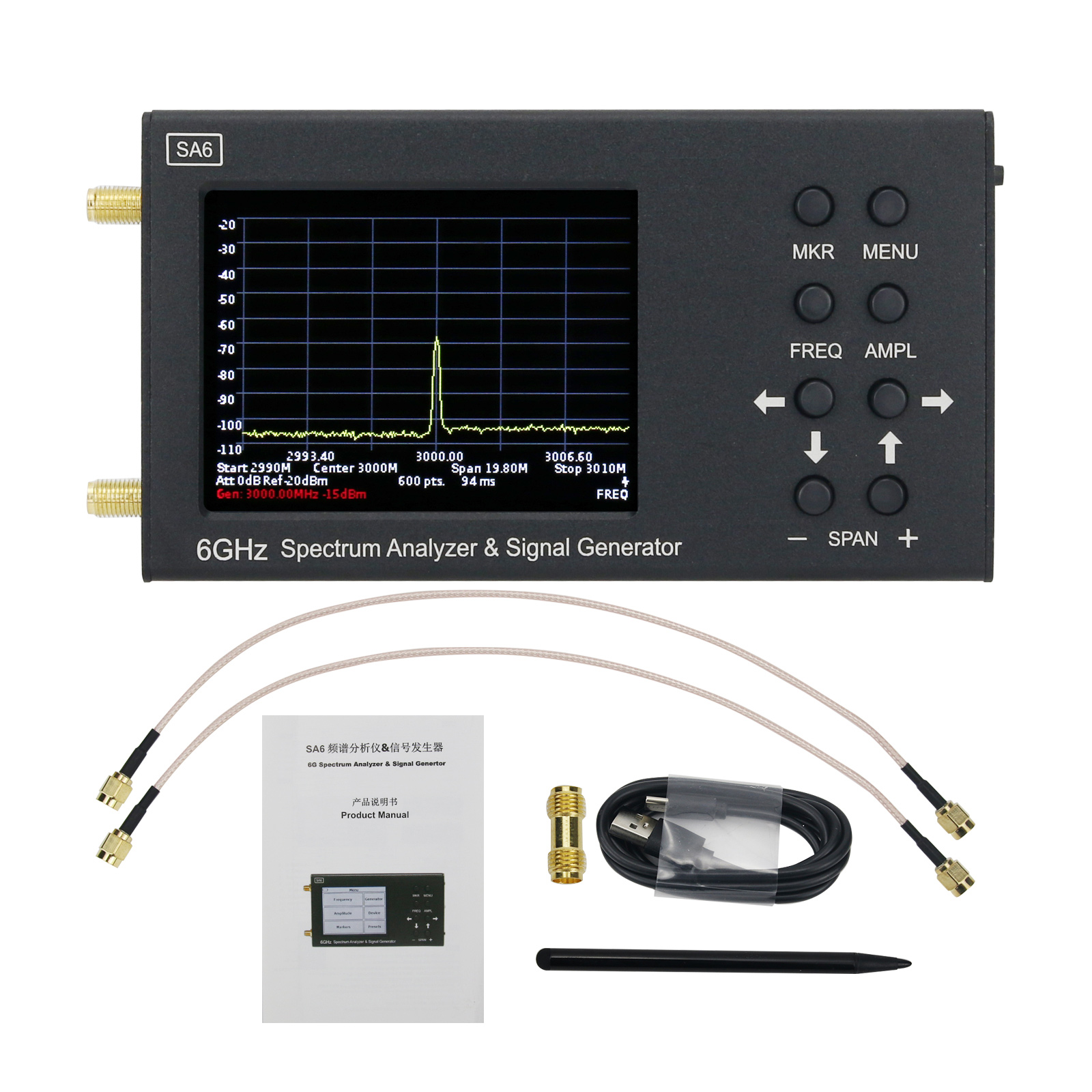 SA6 6GHz Spectrumanalyzer Sign - Signal Generator Spectrum Analyzer recensie en prijs