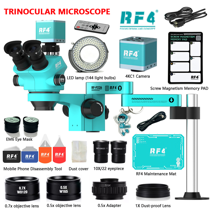 RF4 Stereomicroscoop met drie  - Stereo Trinocular Microscope Pcb recensie en prijs