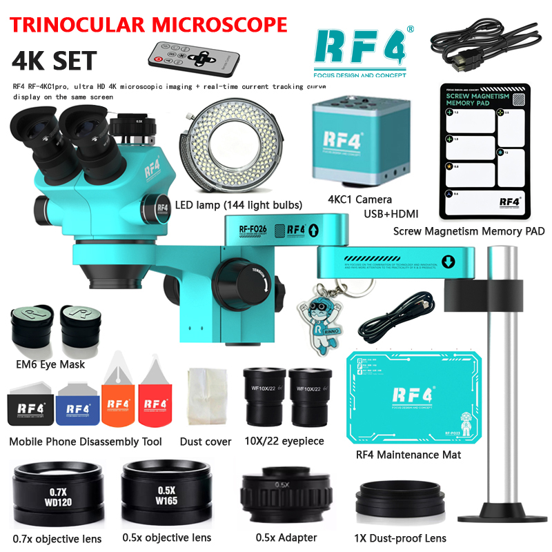RF4 Stereomicroscoop met drie  - Stereo Trinocular Microscope Pcb recensie en prijs
