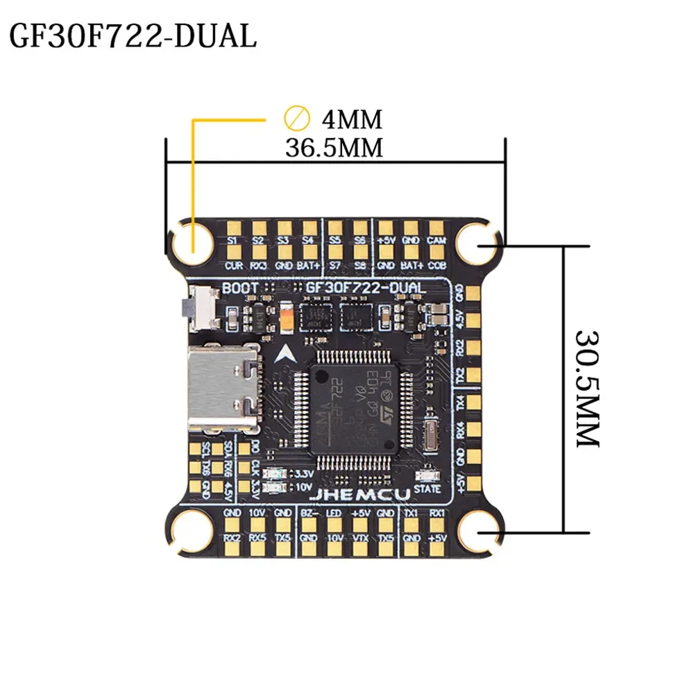 UniFlyJHEMCU F7 Stack F722 Dua - Fpv Flight Controller F7 Stack 60A recensie en prijs